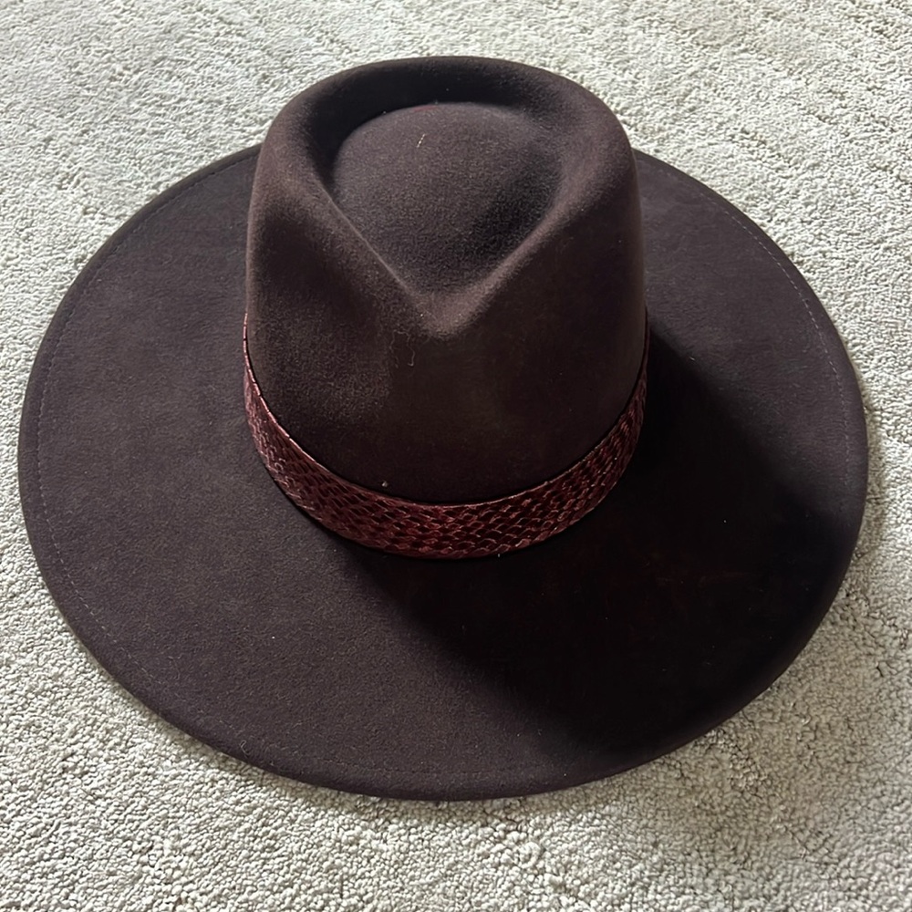 WYETH chocolate brown fedora